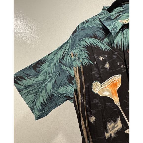 VINTAGE Tori Richards Shirt Men’s Short Sleeve Margarita Cocktail Palm Hawaiian - Picture 5 of 13